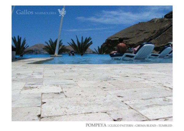 Pompeya Cuzco Pattern Crema Blend Tumbled – obra_piso_poseidon (8) Exterior pool
