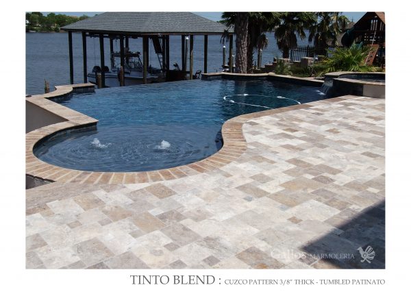 Tinto Cuzco Pattern swimming pool 3- A Tumbled Patinato Exterior pool