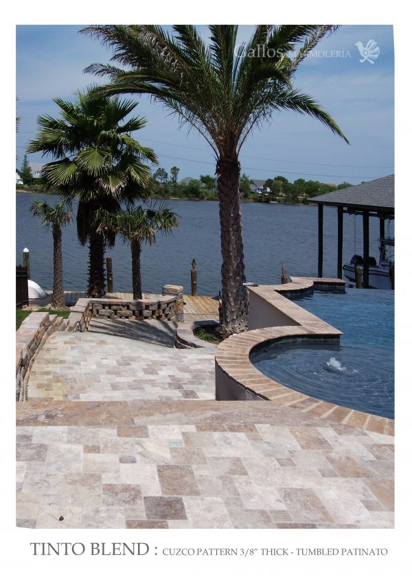 Tinto Cuzco Pattern swimming pool 4-A- Tumbled Patinato Exterior pool